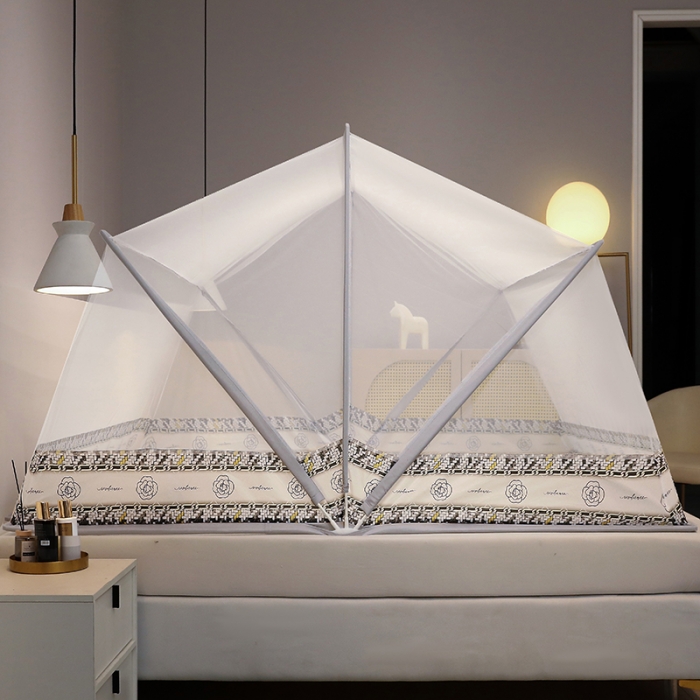 91家纺网 家纺一手货源 找家纺 （总）青竹苑 2022新款网红折叠蚊帐-五股加高