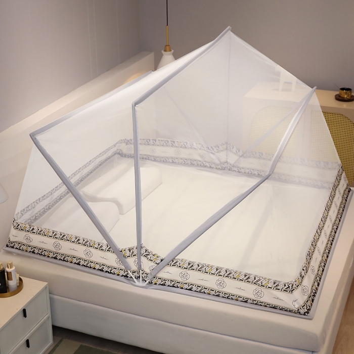 91家纺网 家纺一手货源 找家纺 （总）青竹苑 2022新款网红折叠蚊帐-五股加高