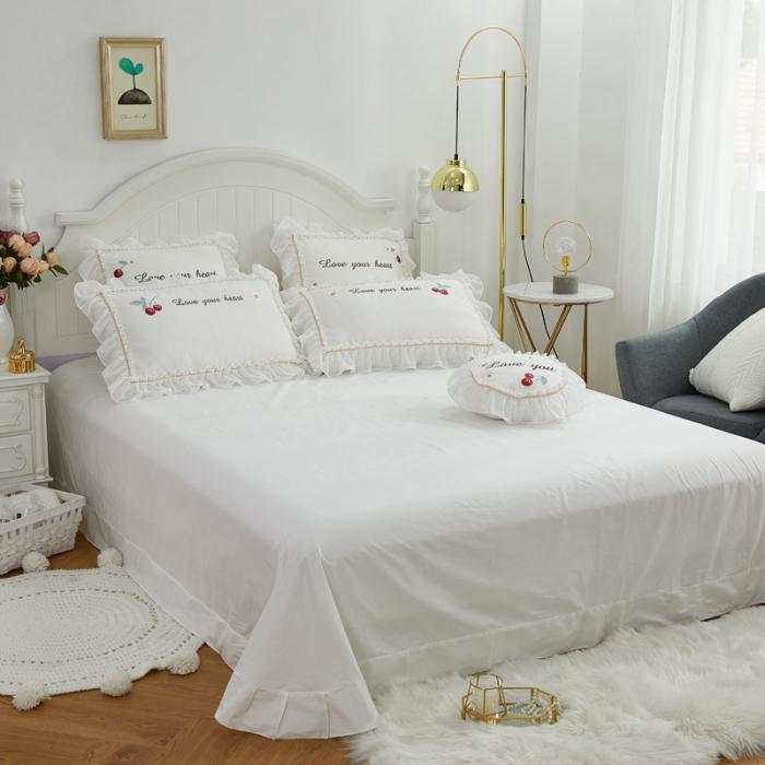 91家纺网 家纺一手货源 找家纺 亲亲公主 新款全棉蕾丝公主风四件套绣花四件套