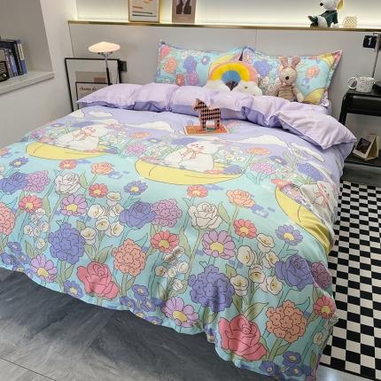 91家纺网 家纺一手货源 找家纺 （总）宏源家纺 2022新款亲肤棉印花四件套