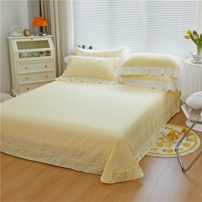 91家纺网 家纺一手货源 找家纺 （总）亲亲公主2025全棉水洗棉卡通可爱风刺绣四件套