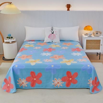 91家纺网 家纺一手货源 找家纺 （总）杜先生 2023新款全棉加厚喷气活性磨毛圆角床单