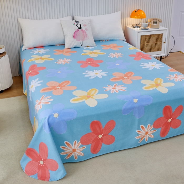 91家纺网 家纺一手货源 找家纺 （总）杜先生 2023新款全棉加厚喷气活性磨毛圆角床单