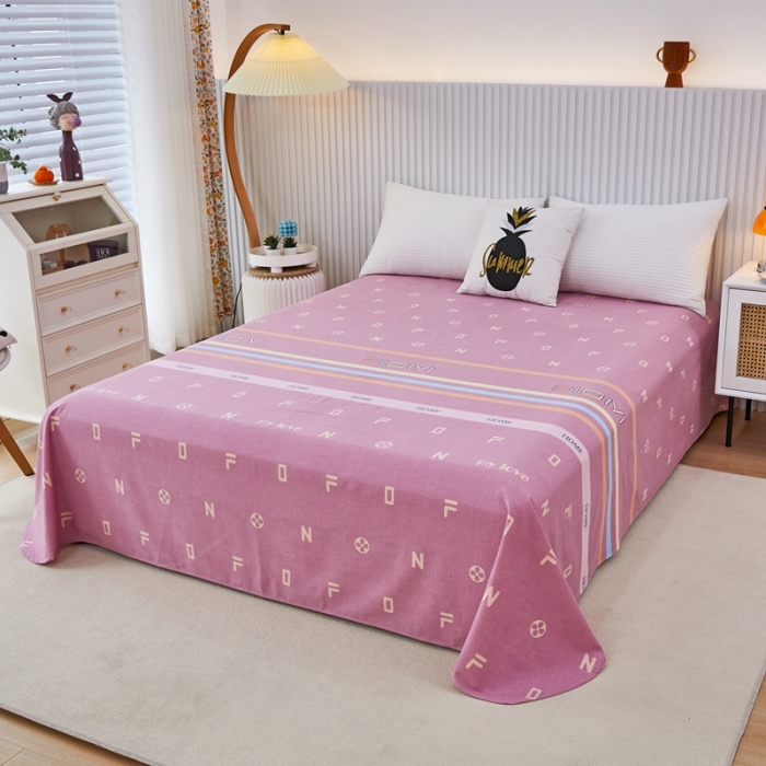 91家纺网 家纺一手货源 找家纺 杜先生 2023新款全棉加厚喷气活性磨毛圆角床单 名爵世家-豆沙