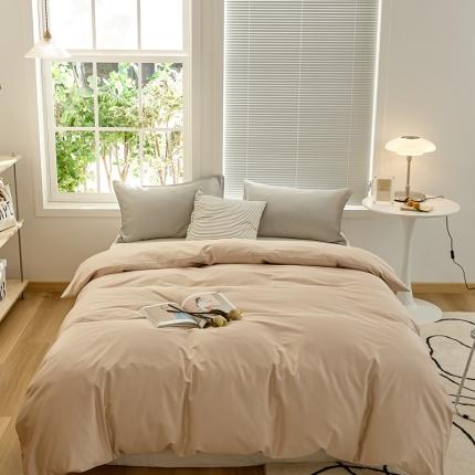 91家纺网 家纺一手货源 找家纺 新款纯色单被套 仙草玉粉