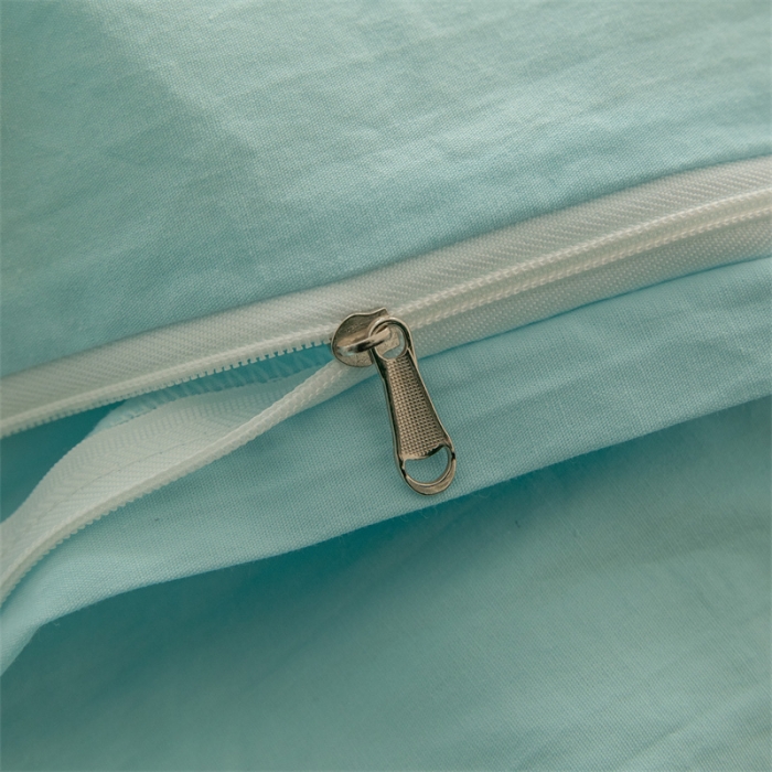 91家纺网 家纺一手货源 找家纺 玛奇朵2022色织提花水洗棉四件套-彩格系列 棚拍图 彩格 蓝