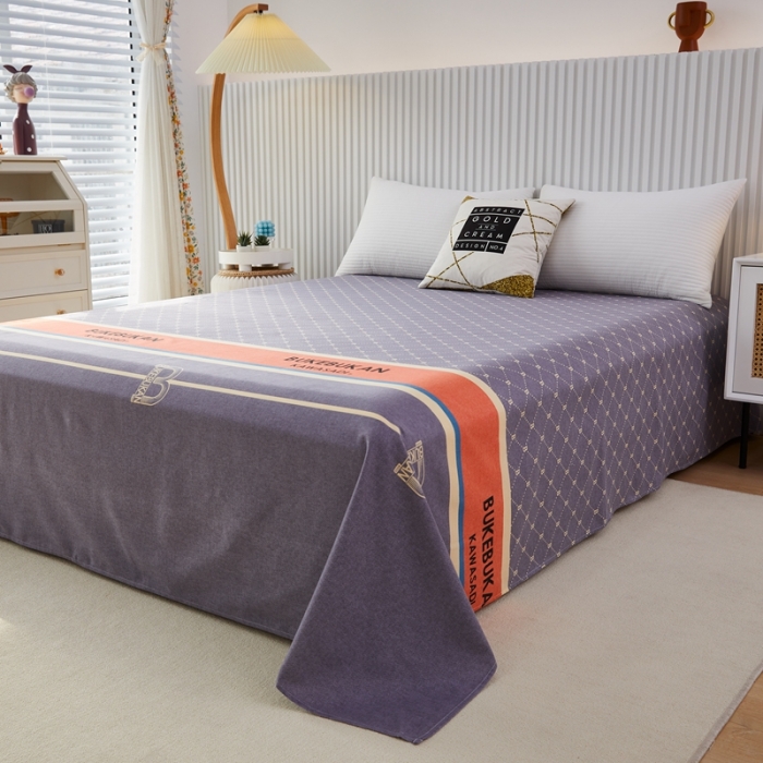 91家纺网 家纺一手货源 找家纺 杜先生 2023新款全棉加厚喷气活性磨毛直角床单 魅力生活-灰