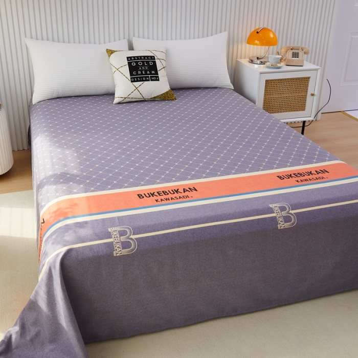 91家纺网 家纺一手货源 找家纺 杜先生 2023新款全棉加厚喷气活性磨毛直角床单 魅力生活-灰