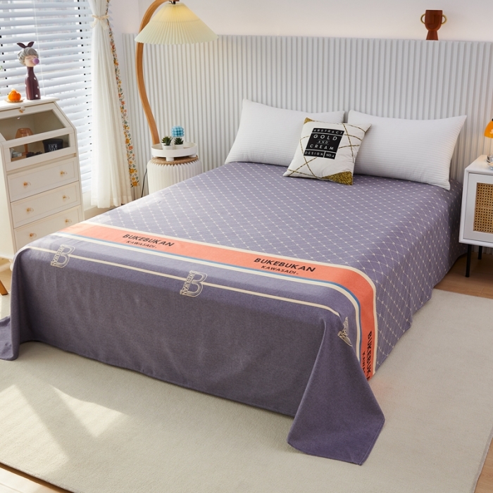 91家纺网 家纺一手货源 找家纺 杜先生 2023新款全棉加厚喷气活性磨毛直角床单 魅力生活-灰