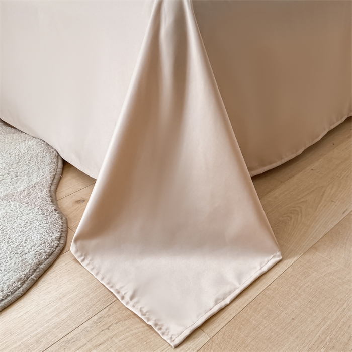 91家纺网 家纺一手货源 找家纺 眠帛 2022新款柔丝棉绣花四件套 繁花天空蓝