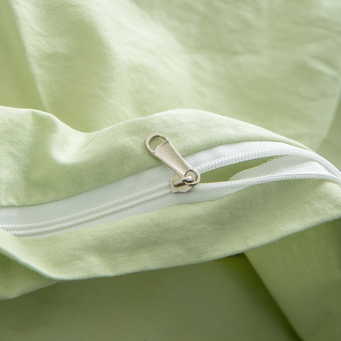 91家纺网 家纺一手货源 找家纺 玛奇朵 新款40s全棉水洗棉花边四件套-恬蜜系列 棚拍图 恬蜜-绿