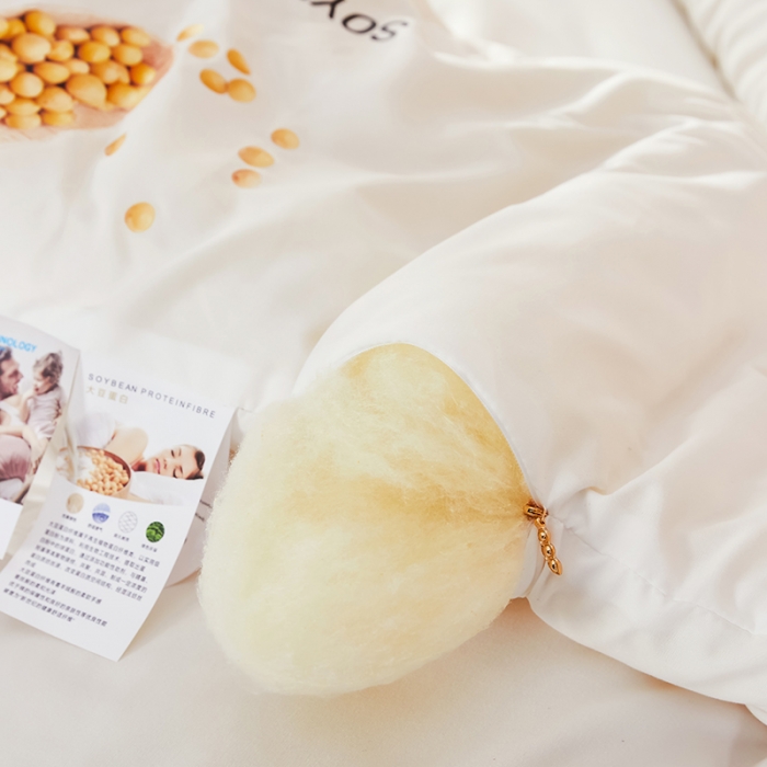 91家纺网 家纺一手货源 找家纺 丽卡家纺 2023新款大豆被春秋被-相亲相爱 相亲相爱大豆春秋被-白