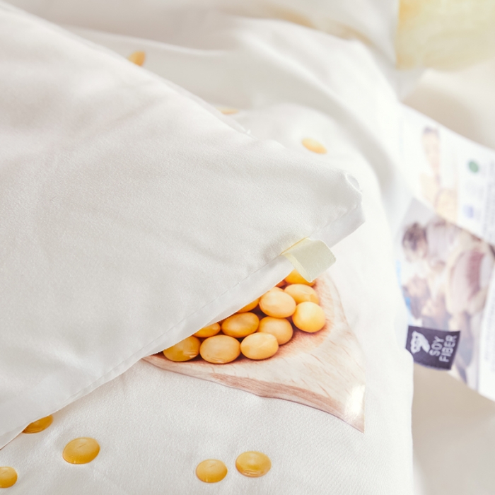 91家纺网 家纺一手货源 找家纺 丽卡家纺 2023新款大豆被春秋被-相亲相爱 相亲相爱大豆春秋被-白