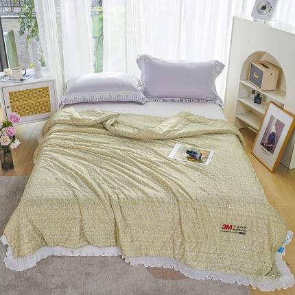 91家纺网 家纺一手货源 找家纺 丽卡家纺 2023新款凉感丝小香风大豆夏被 小香风-元气黄