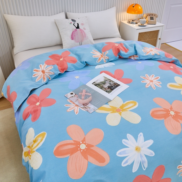 91家纺网 家纺一手货源 找家纺 杜先生 2023新款全棉加厚喷气活性磨毛双针被套