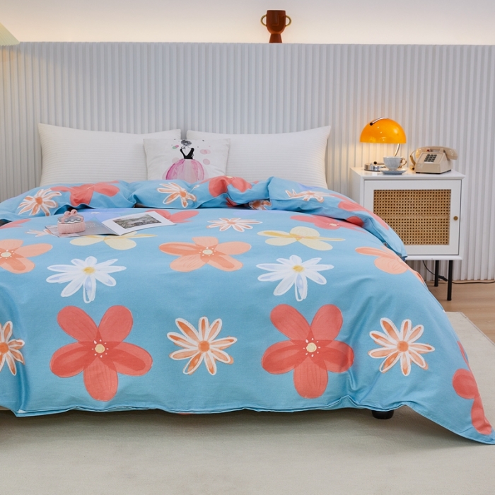 91家纺网 家纺一手货源 找家纺 杜先生 2023新款全棉加厚喷气活性磨毛双针被套