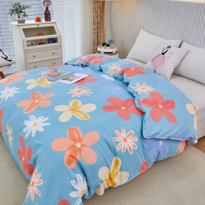 91家纺网 家纺一手货源 找家纺 杜先生 2023新款全棉加厚喷气活性磨毛双针被套