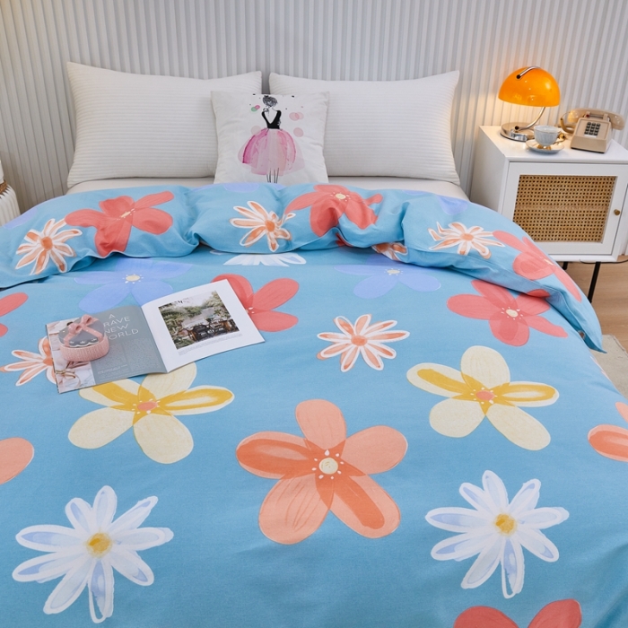 91家纺网 家纺一手货源 找家纺 杜先生 2023新款全棉加厚喷气活性磨毛双针被套