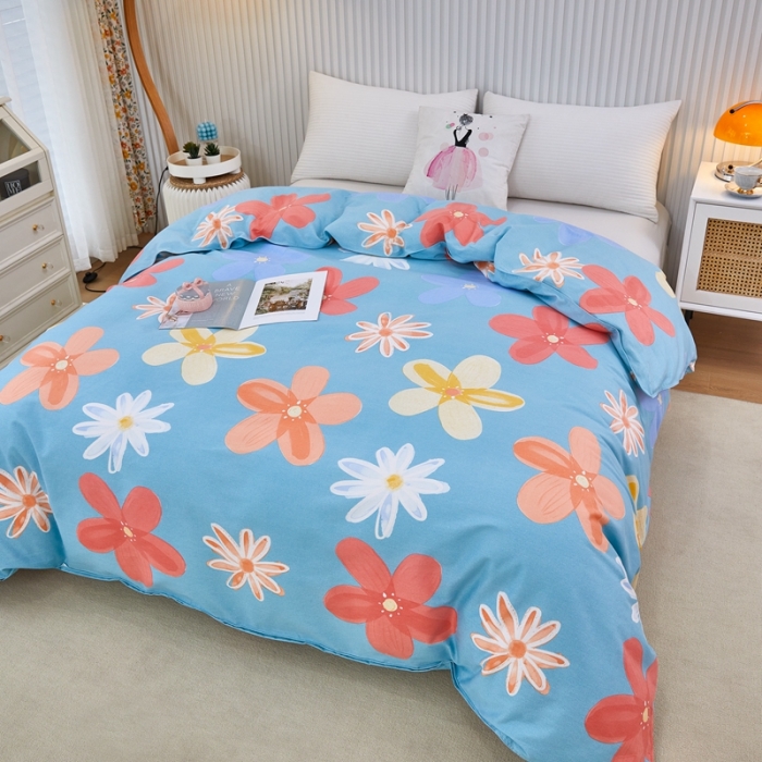 91家纺网 家纺一手货源 找家纺 杜先生 2023新款全棉加厚喷气活性磨毛双针被套