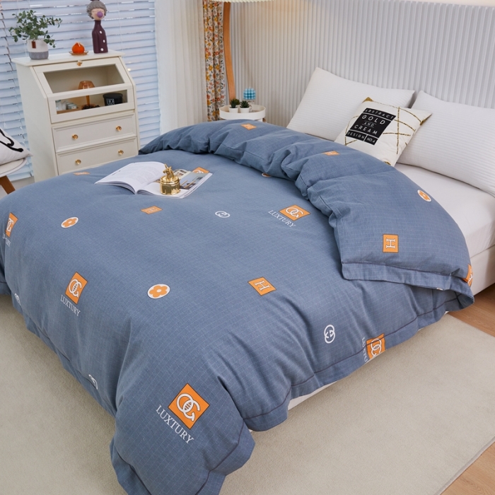 91家纺网 家纺一手货源 找家纺 杜先生 2023新款全棉加厚喷气活性磨毛单被套 景晨-灰