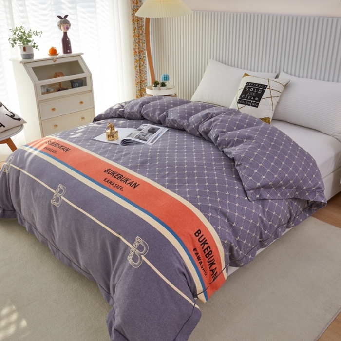 91家纺网 家纺一手货源 找家纺 杜先生 2023新款全棉加厚喷气活性磨毛单被套 魅力生活-灰