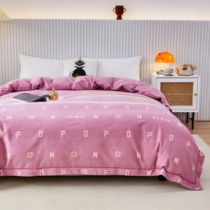 91家纺网 家纺一手货源 找家纺 杜先生 2023新款全棉加厚喷气活性磨毛单被套 名爵世家-豆沙