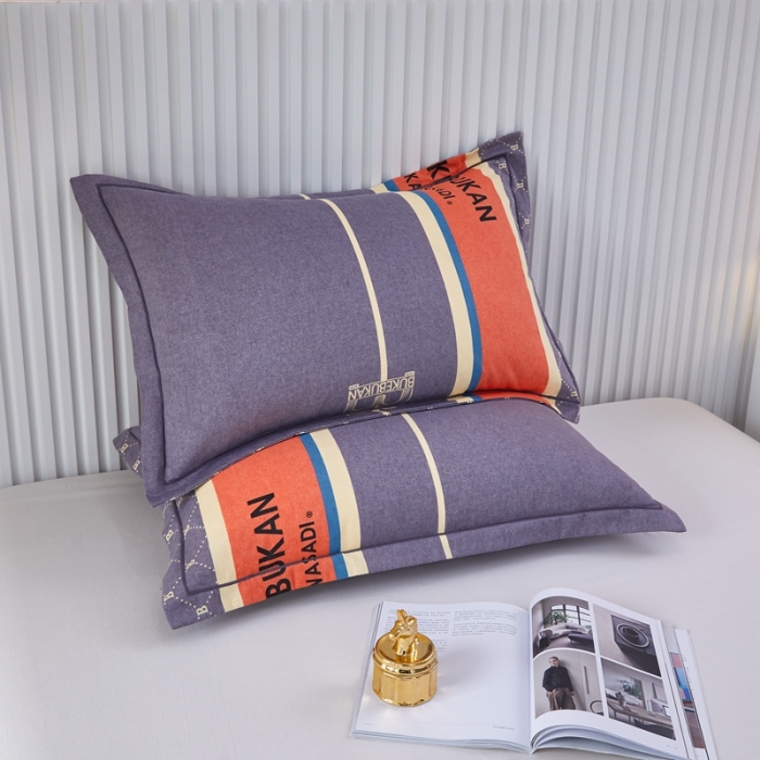 91家纺网 家纺一手货源 找家纺 杜先生新款全棉加厚喷气活性磨毛枕套48*74/对魅力生活-灰