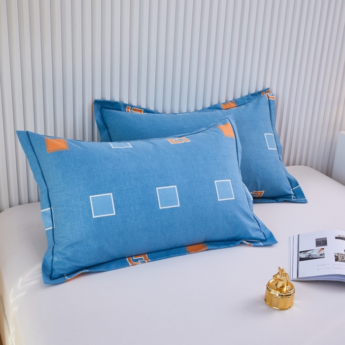 91家纺网 家纺一手货源 找家纺 杜先生新款全棉加厚喷气活性磨毛枕套48*74/对梦幻空间-蓝