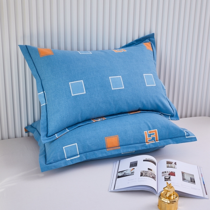 91家纺网 家纺一手货源 找家纺 杜先生新款全棉加厚喷气活性磨毛枕套48*74/对梦幻空间-蓝