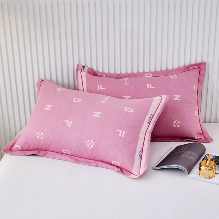 91家纺网 家纺一手货源 找家纺 杜先生新款全棉加厚喷气活性磨毛枕套48*74/对名爵世家豆沙