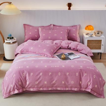 91家纺网 家纺一手货源 找家纺 （总）杜先生 2023新款全棉加厚喷气活性磨毛系列四件套