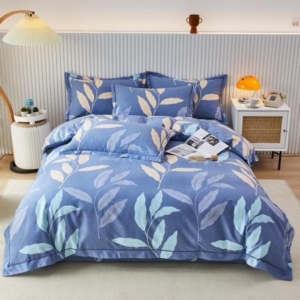 91家纺网 家纺一手货源 找家纺 （总）杜先生 2023新款全棉加厚喷气活性磨毛系列四件套