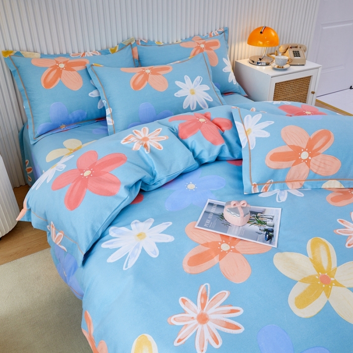 91家纺网 家纺一手货源 找家纺 （总）杜先生 2023新款全棉加厚喷气活性磨毛系列四件套