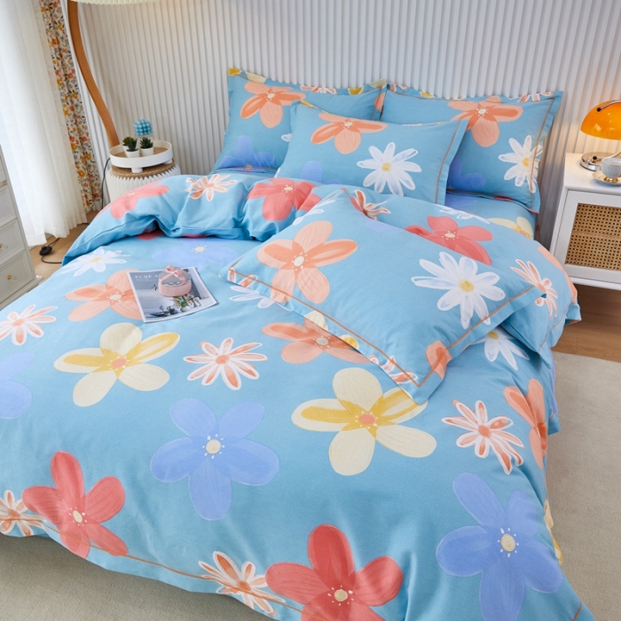 91家纺网 家纺一手货源 找家纺 （总）杜先生 2023新款全棉加厚喷气活性磨毛系列四件套