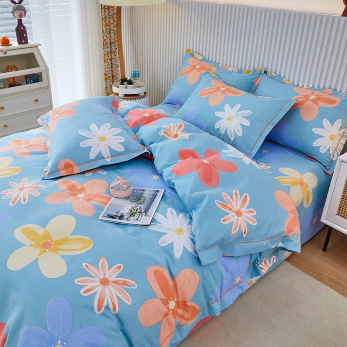 91家纺网 家纺一手货源 找家纺 （总）杜先生 2023新款全棉加厚喷气活性磨毛系列四件套