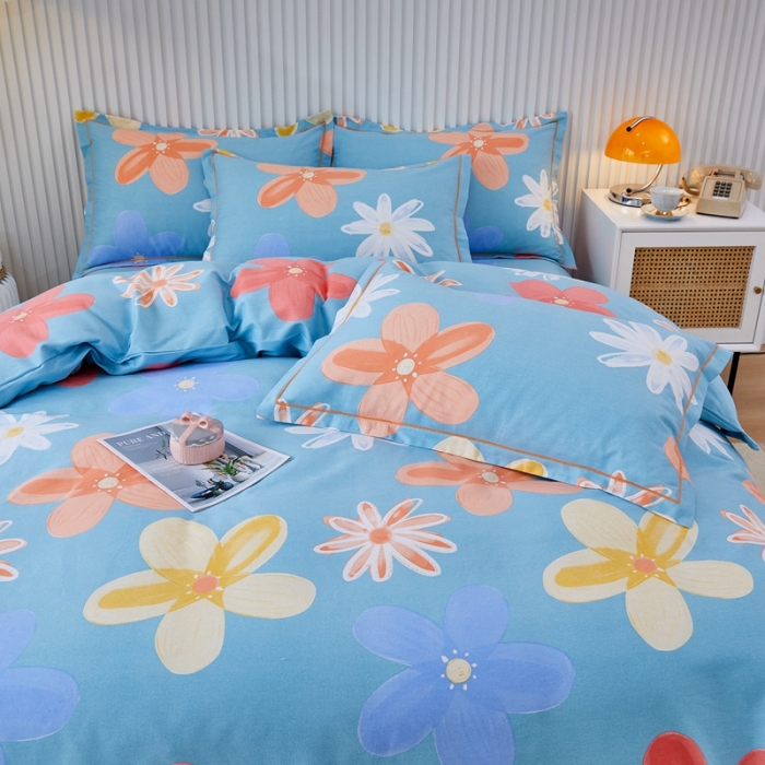 91家纺网 家纺一手货源 找家纺 （总）杜先生 2023新款全棉加厚喷气活性磨毛系列四件套