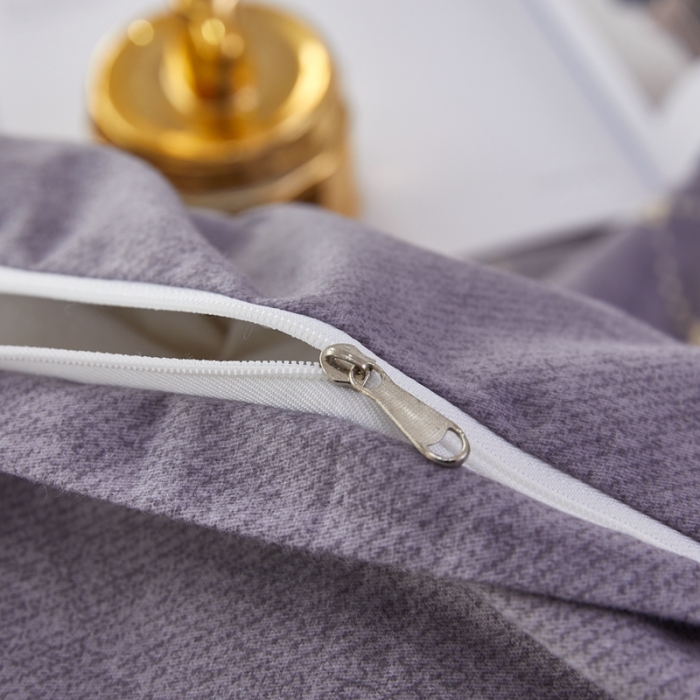 91家纺网 家纺一手货源 找家纺 杜先生 2023新款全棉加厚喷气活性磨毛系列四件套 魅力生活-灰