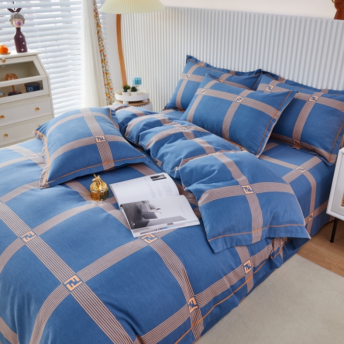 91家纺网 家纺一手货源 找家纺 杜先生 2023新款全棉加厚喷气活性磨毛系列四件套 艺术构想-灰