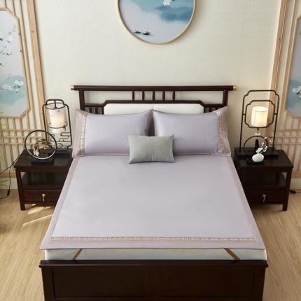 91家纺网 家纺一手货源 找家纺 席佬大 2025新款欧式冰藤绣花席 里威-紫