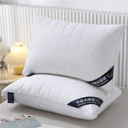 （总）可可枕芯 2023新款纯棉小方格乳胶枕芯全棉羽丝绒枕头