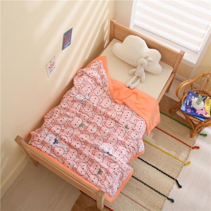 91家纺网 家纺一手货源 找家纺 艾佳宝贝 2022年春夏洛卡棉夏被 粉色动物园