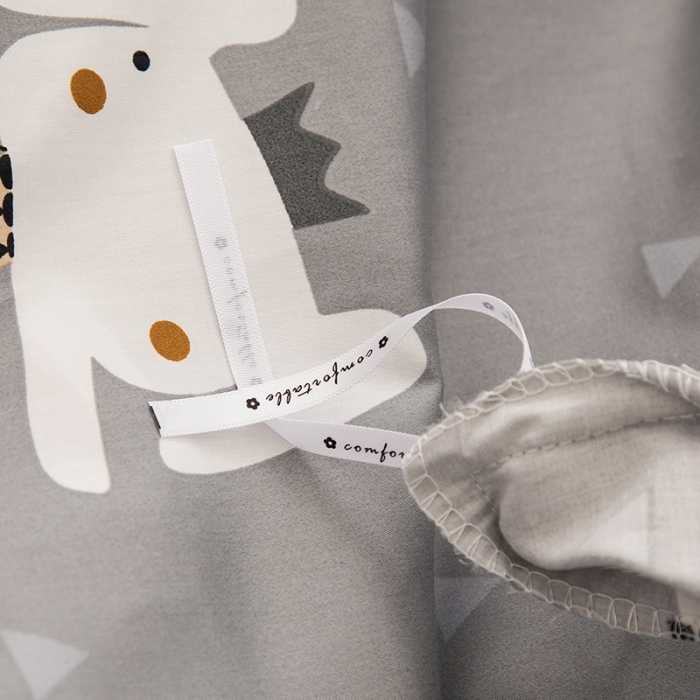 91家纺网 家纺一手货源 找家纺 良佐生活2022新款定制60支卡通儿童被套 灰象宁宁