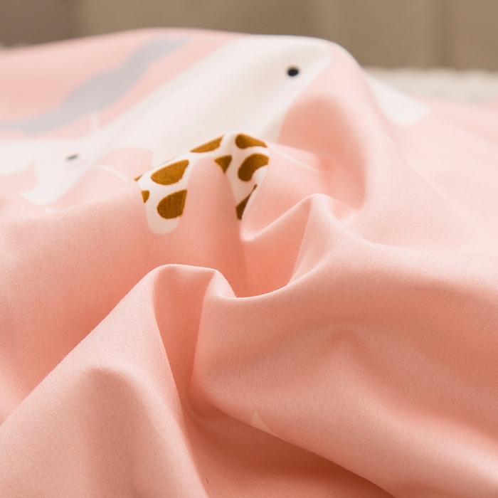 91家纺网 家纺一手货源 找家纺 良佐生活2022新款定制60支卡通儿童被套 粉象安安