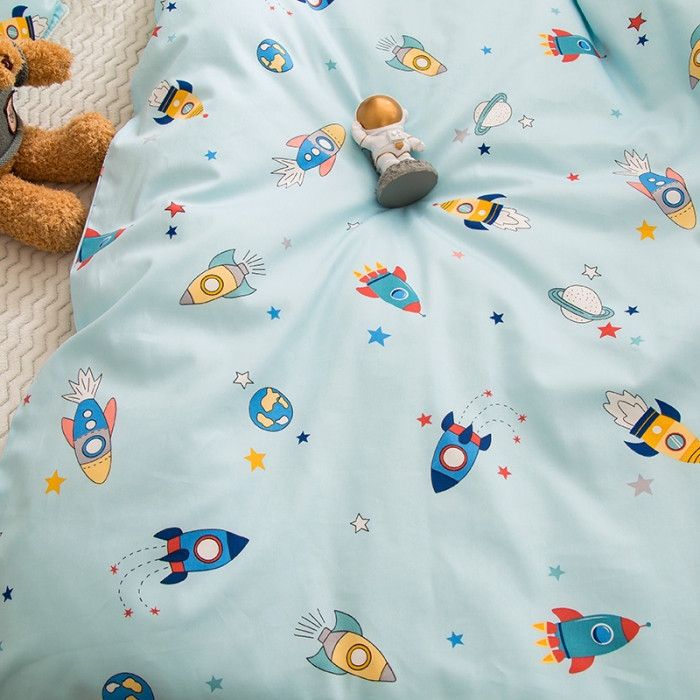 91家纺网 家纺一手货源 找家纺 良佐生活2022新款定制60支卡通儿童被套 火箭