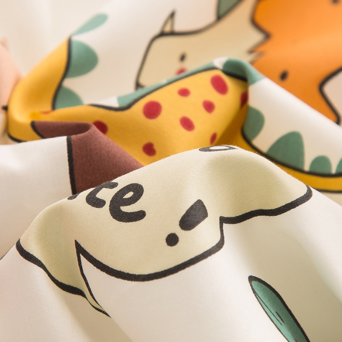 91家纺网 家纺一手货源 找家纺 良佐生活2022新款定制60支卡通儿童被套 恐龙派对