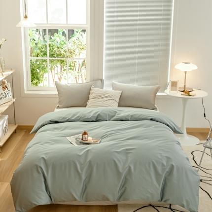 新款纯色单被套 清雅绿