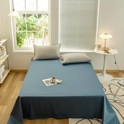 91家纺网 家纺一手货源 找家纺 新款纯色单床单 冰蓝色