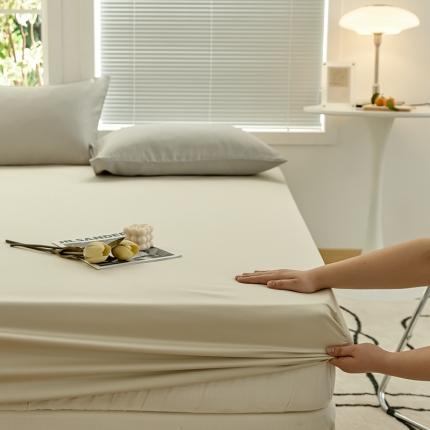 91家纺网 家纺一手货源 找家纺 新款纯色单床笠 初雪咖