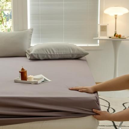 新款纯色单床笠 黑加仑紫