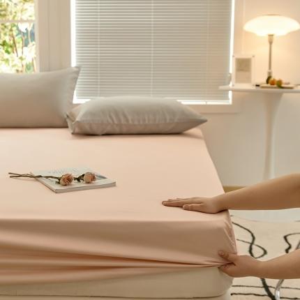 新款纯色单床笠 梅子粉